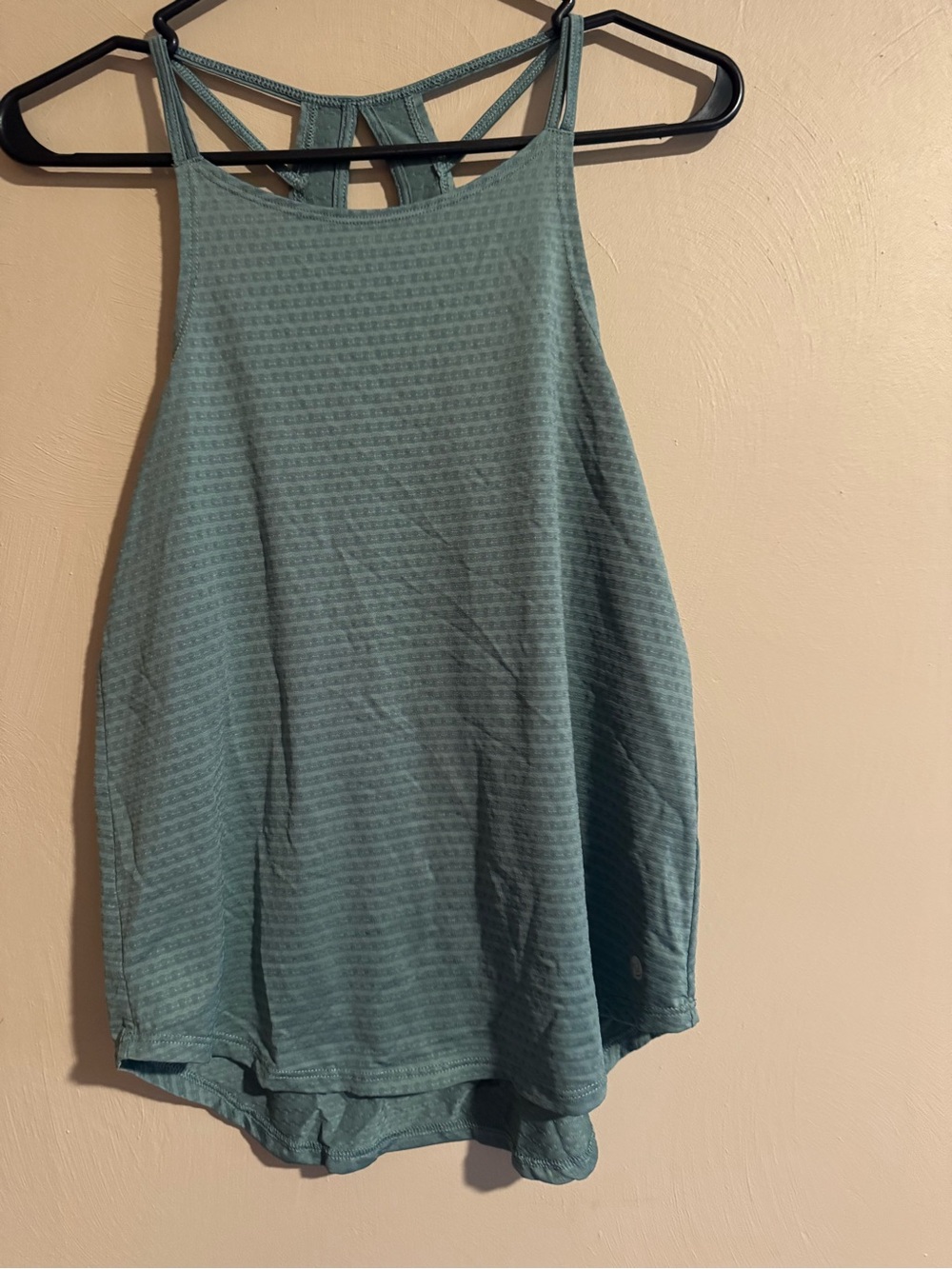 Apana Teal Strappy High-Neck Tank Top